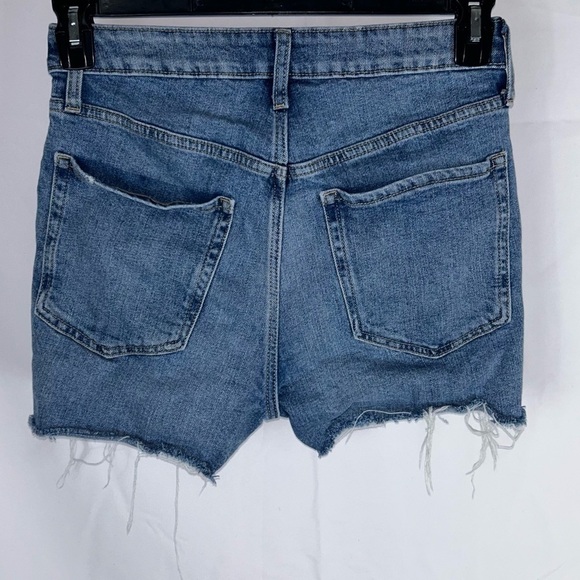 Old Navy Shorts Jean OG High Rise Distressed Raw Hem Denim Shorts Medium Wash - Picture 8 of 9